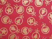 Baumwollstoff Weihnachtskugeln Sterne Glitzer, gold rot