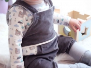 Feincord uni - schiefergrau