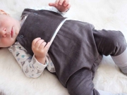 Feincord uni - schiefergrau