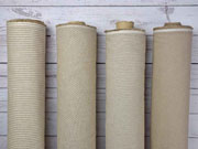 Dekostoff diagonale Streifen Doubleface, beige