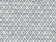 Dekostoff Jacquard Rauten Doubleface, grau