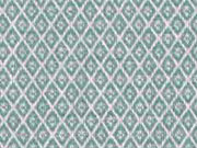 Dekostoff Jacquard Rauten Doubleface, mint