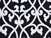 Doubleface Jacquard Ornamente, schwarz wei�