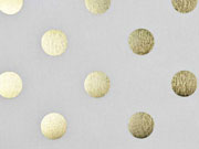 Dekostoff Punkte Gold metallic, creme
