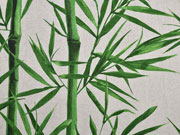 Leinenlook Bambuszweige, gr�n natur