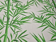 Leinenlook Bambuszweige, gr�n natur