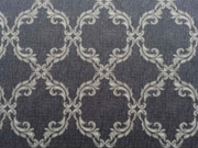 Dekostoff Ornamente grau melange/natur