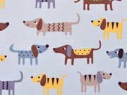 Dekostoff Doggies, eisblau