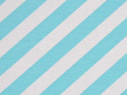 Dekostoff diagonale Streifen, hellt�rkis wei�