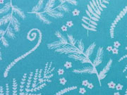 Baumwolle Ranken & Bl�tter, t�rkis
