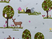 BW Rehe, B�ume & Hasen, graublau