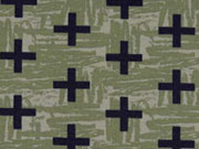 Jersey Crosses, schwarz auf khaki