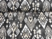 Dekostoff Ethno Inkamuster Boho Style, beige dunkeltaupe