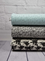 Jersey grafisches Muster, schwarz/ecru