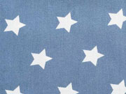 wei�e Sterne 2cm auf jeansblau