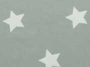 RESTST�CK 67 cm Stenzo BW Sterne 4cm, weiss auf gr�ngrau