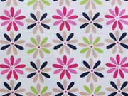Jersey Stenzo Sternblumen, pink/navy auf weiss