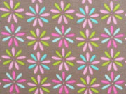 Jersey Sternblumen Stenzo, rosa/hellgr�n auf taupe