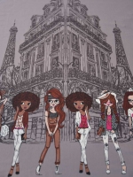 Jersey Panel Fashion Girls & V�gelschwarm, taupe