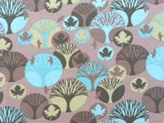 RESTST�CK 30 cm Jersey B�ume und Bl�tter, taupe