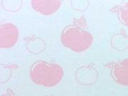 RESTST�CK 92 cm Bio-Jersey Stenzo �pfel,  rosa auf weiss