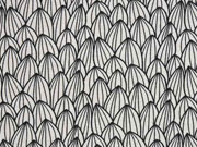 Jersey grafisches Muster, schwarz/ecru