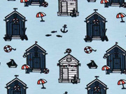 Jersey kleine Strandh�user, hellblau