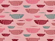 Jersey Fische Stenzo,weinrot mint altrosa