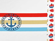 Jersey Panel 2 in 1 Piratenschiffe, wei� rot