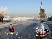 Jersey Stenzo Panel Pferd auf Eis, hellblau