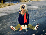 Jersey Stenzo Panel Pferd auf Eis, hellblau