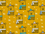 Bio-Jersey Stenzo B�ren mit Schal, ocker