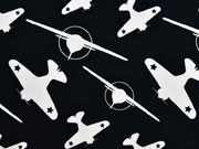 Bio-Jersey Stenzo Flugzeuge, schwarz