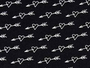 Bio-Jersey Stenzo Herzen mit Pfeilen, schwarz