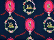 Jersey Stenzo Rehe Blumenornamente, dunkelblau