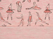 Sweatshirtstoff Ballerina Stenzo, lachsrosa melange