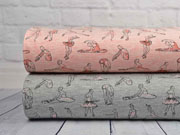 Sweatshirtstoff Ballerina Stenzo, lachsrosa melange