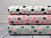 RESTST�CK 87 cm Bio-Jersey Stenzo Punkte mehrfarbig, weiss