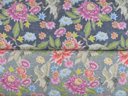 Jersey Digitaldruck Blumen Stenzo, grau meliert