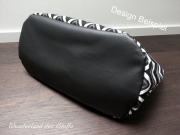 Doubleface Jacquard Zickzack - schwarz/weiss