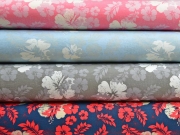 RESTST�CK 64 cm Jersey Hawaii Blumen mint hellblau