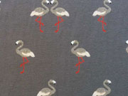 RESTST�CK 28 cm Jersey Glitzer Flamingos, dunkelgrau