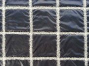 Steppstoff mit Wollfutter Quadrate, nachtblau