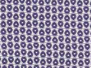 Baumwollstoff kleine Tropfen, dunkelblau wei�