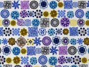 Butterweicher Flanell Mandalas, blau