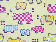 Butterweicher Flanell Hippo, gelbgruen