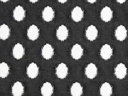 Jacquard leicht elastisch Ovale, cremewei� schwarz