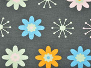 Sweat leicht angeraut Blumen, grau