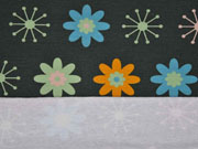 Sweat leicht angeraut Blumen, grau