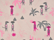 Jersey Erdm�nnchen Palmen, rosa